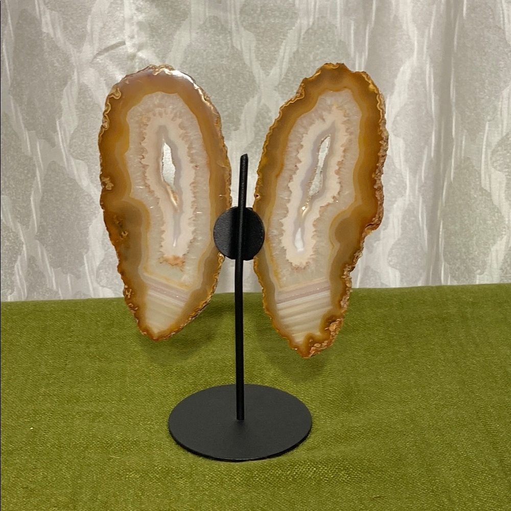 Agate Geode  Butterfly on Stand